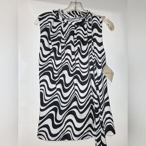 Tiffany & Grey  Black and White A-Line Skirt Size S